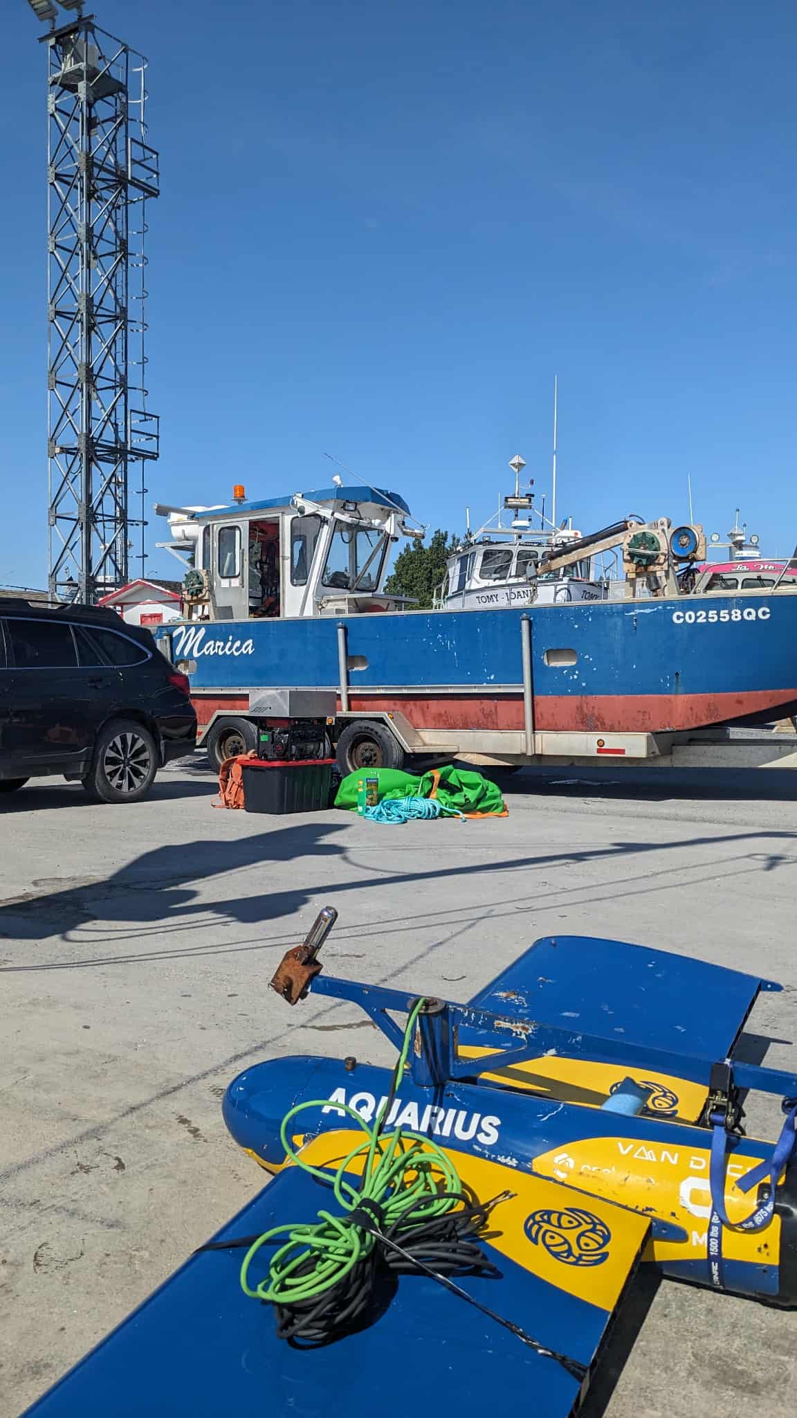 AQUA-3 prototype at the dock